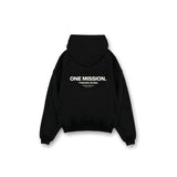 DEENATHLETIC ONE MISSION HOODIE - BLACK